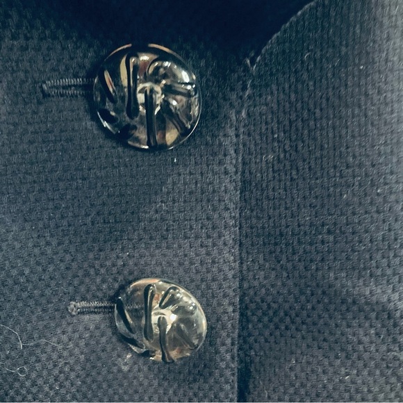 KARL LAGERFELD Sz 46 100% Wool Doleman Sleeve Pockets Large Lapel Vintage Blazer - Picture 2 of 8